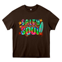 Chocolate Brown salty soul Heavy Core Tee - AdoDesignShop