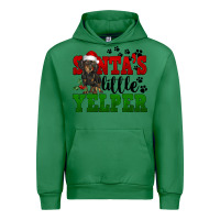 Emerald Santa's Little Yelper Urban Hoodie - FaDigitalArtStudio