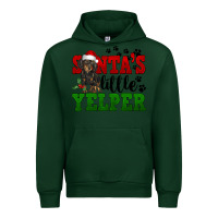 Forest Green Santa's Little Yelper Urban Hoodie - FaDigitalArtStudio