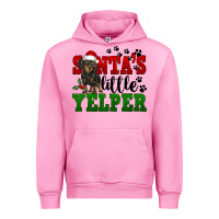 Fuchsia Pink Santa's Little Yelper Urban Hoodie - FaDigitalArtStudio
