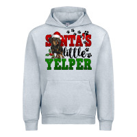 Heather Grey Santa's Little Yelper Urban Hoodie - FaDigitalArtStudio