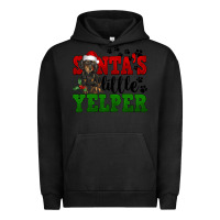 Pigment Black Santa's Little Yelper Urban Hoodie - FaDigitalArtStudio