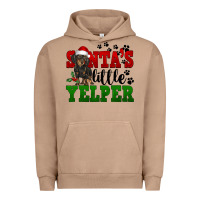 Pigment Burro Santa's Little Yelper Urban Hoodie - FaDigitalArtStudio