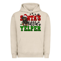 Pigment French Oak Santa's Little Yelper Urban Hoodie - FaDigitalArtStudio