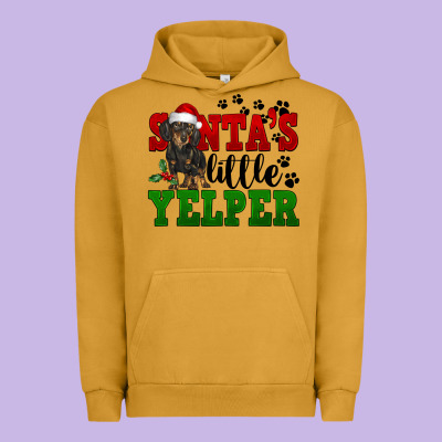 Santa's Little Yelper Urban Hoodie Designed By Fadigitalartstudio