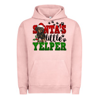 Pigment Salmon Santa's Little Yelper Urban Hoodie - FaDigitalArtStudio