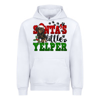 White Santa's Little Yelper Urban Hoodie - FaDigitalArtStudio