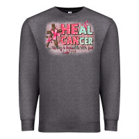 Charcoal Heather heal cancer luke 1 37 Premium Sweatshirt - CowGirlArtShop