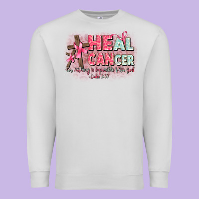 Heal Cancer Luke 1 37 Premium Sweatshirt Designed By Cowgirlartshop