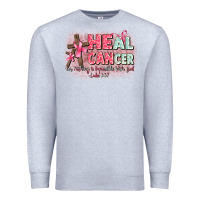 Heather Grey heal cancer luke 1 37 Premium Sweatshirt - CowGirlArtShop