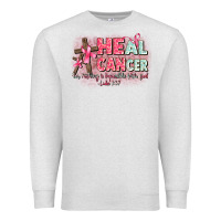 Oatmeal Heather heal cancer luke 1 37 Premium Sweatshirt - CowGirlArtShop