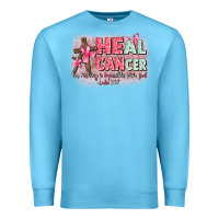 Ocean Blue heal cancer luke 1 37 Premium Sweatshirt - CowGirlArtShop