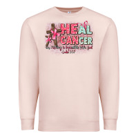 Pale Pink heal cancer luke 1 37 Premium Sweatshirt - CowGirlArtShop
