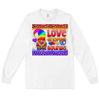 White LGBTQ+ Love Gnomes No Bounds Tumbler Long Sleeve Tee - BundleAndBundleShop