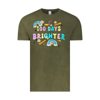 Vintage Olive 100 days brighter Vintage Tee - MaliasSmallBusiness