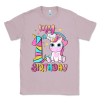 Lilac my 1 st birthday with little cute unicorn Classic Tee - NancyCooperArtShop