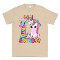 Mushroom my 1 st birthday with little cute unicorn Classic Tee - NancyCooperArtShop
