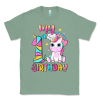 Sage my 1 st birthday with little cute unicorn Classic Tee - NancyCooperArtShop