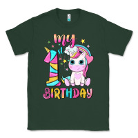 Sports Green my 1 st birthday with little cute unicorn Classic Tee - NancyCooperArtShop