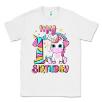 White my 1 st birthday with little cute unicorn Classic Tee - NancyCooperArtShop
