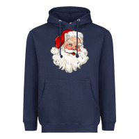 Navy santa claus Heavyweight Hoodie - CowGirlArtShop