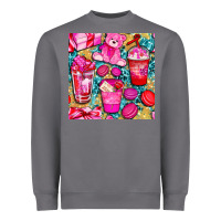 Storm valentines day with love coffee cups  seamless pattern bbs Heavyweight Sweatshirt - BundleAndBundleShop