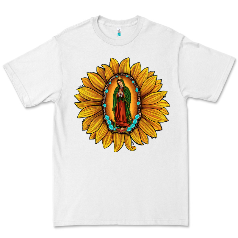Our Lady Of Guadalupe Sunflower Premium Tee by JahusDesignShop | Teevron