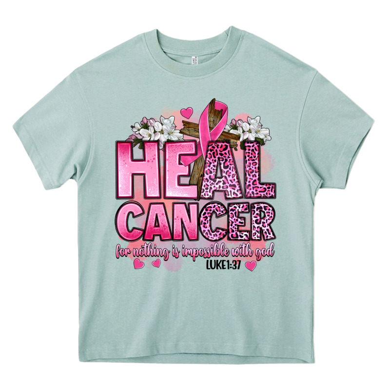 Heal Cancer For Nothing Is Impossible With God Luk Heavy Core Tee by Artiststas | Teevron