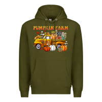 Army Green pumpkin farm Premium Hoodie - CowGirlArtShop