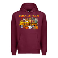 Burgundy pumpkin farm Premium Hoodie - CowGirlArtShop