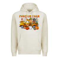Oatmeal Heather pumpkin farm Premium Hoodie - CowGirlArtShop