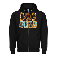 Black Dog Mama with Paw Zipper Hoodie - texasbilliewilder