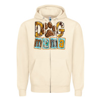 Dog Mama With Paw Zipper Hoodie | Teevron
