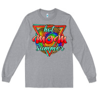 Heather Grey hot mom summer Long Sleeve Tee - JahusDesignShop