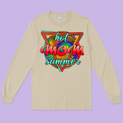 Hot Mom Summer Long Sleeve Tee Designed By Jahusdesignshop