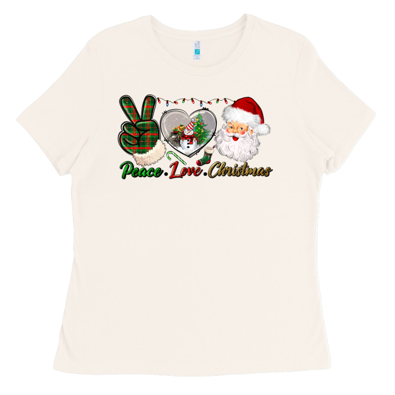 Peace Love Christmas Ladies Tee by BundleAndBundleShop | Teevron
