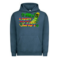 Pigment Midnight Navy Hey lucky lady flip phone Urban Hoodie - FaDigitalArtStudio