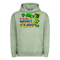 Pigment Oil Green Hey lucky lady flip phone Urban Hoodie - FaDigitalArtStudio
