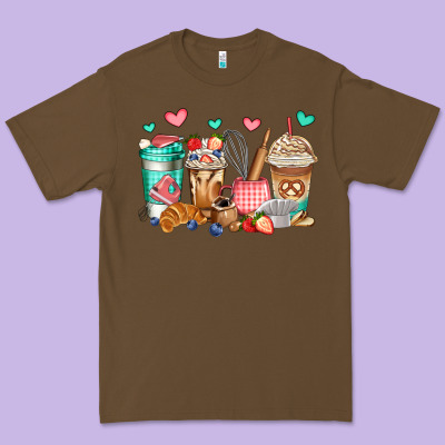 Baking Coffee Cups Premium Tee Designed By Jasminsmagicworld