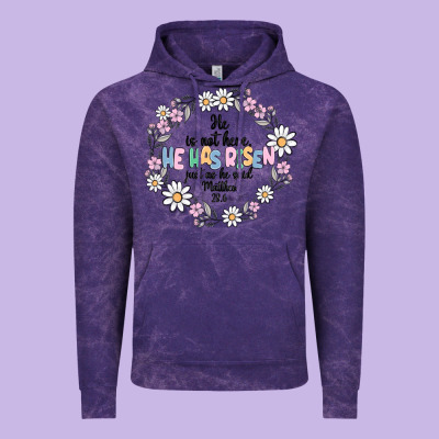 He Has Risen Vintage Hoodie Designed By Maliassmallbusiness