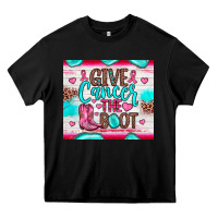 Black give cancer the boot Heavy Core Tee - JahusDesignShop