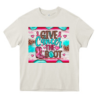 Cream give cancer the boot Heavy Core Tee - JahusDesignShop