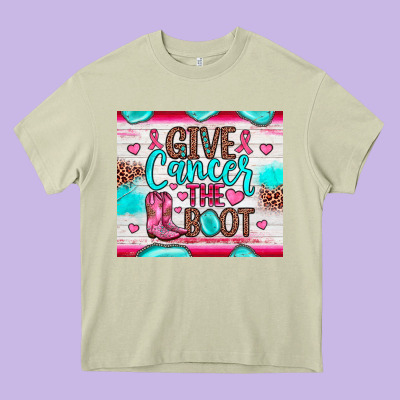 Give Cancer The Boot Heavy Core Tee Designed By Jahusdesignshop