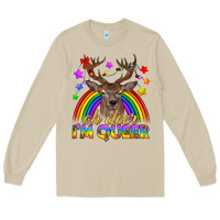 Mushroom LGBTQ+ Oh Deer I'm Queer Long Sleeve Tee - BundleAndBundleShop