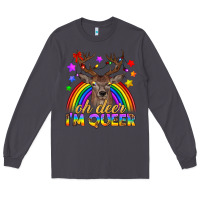 Smoke LGBTQ+ Oh Deer I'm Queer Long Sleeve Tee - BundleAndBundleShop