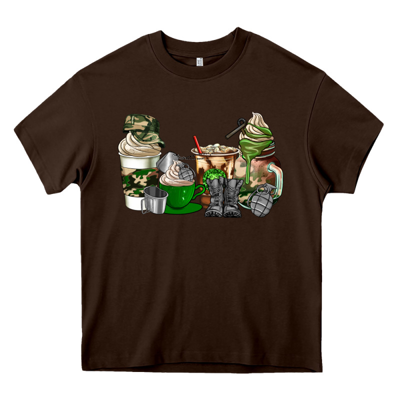 Veteran Coffee Cups Heavy Core Tee by AdoDesignShop | Teevron