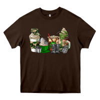 Chocolate Brown veteran coffee cups Heavy Core Tee - AdoDesignShop