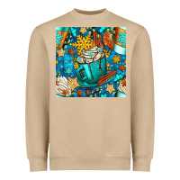 Mushroom winter coffee cups and snow with plaid seamless pattern bbs Heavyweight Sweatshirt - BundleAndBundleShop