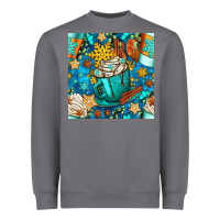 Winter Coffee Cups And Snow With Plaid Seamless Pattern Bbs Heavyweight Sweatshirt | Teevron