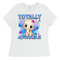 White totally adorable elephant boy Ladies Tee - AdoDesignShop